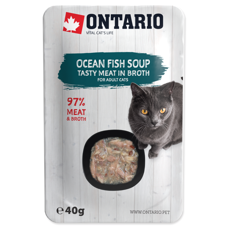 Ontario Cat Suppe Ocean Fish med grøntsager 40g (12)