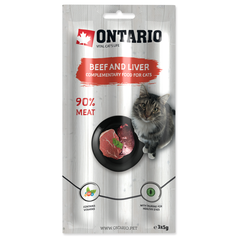 ONTARIO Stick for cats Oksekød og lever 3x5g (35)