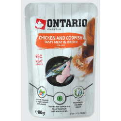 Ontario paté Kylling og torsk i bouillon 80g (15)