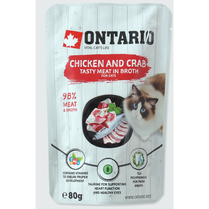 Ontario paté  Kylling og krabbe i bouillon 80g (15)