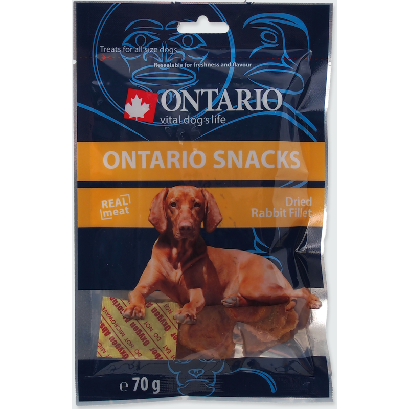 ONTARIO Snack Tør kaninfilet 70g (14)