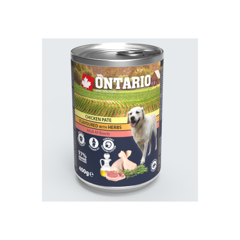 Ontario dåse. Kyllingepostej med urter 400g (6)