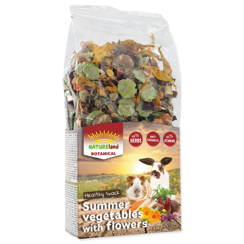 Nature land botaniske sommergrønsager med blomster 100g