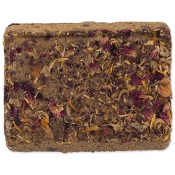 Nature land mineralsten med blomster 100g