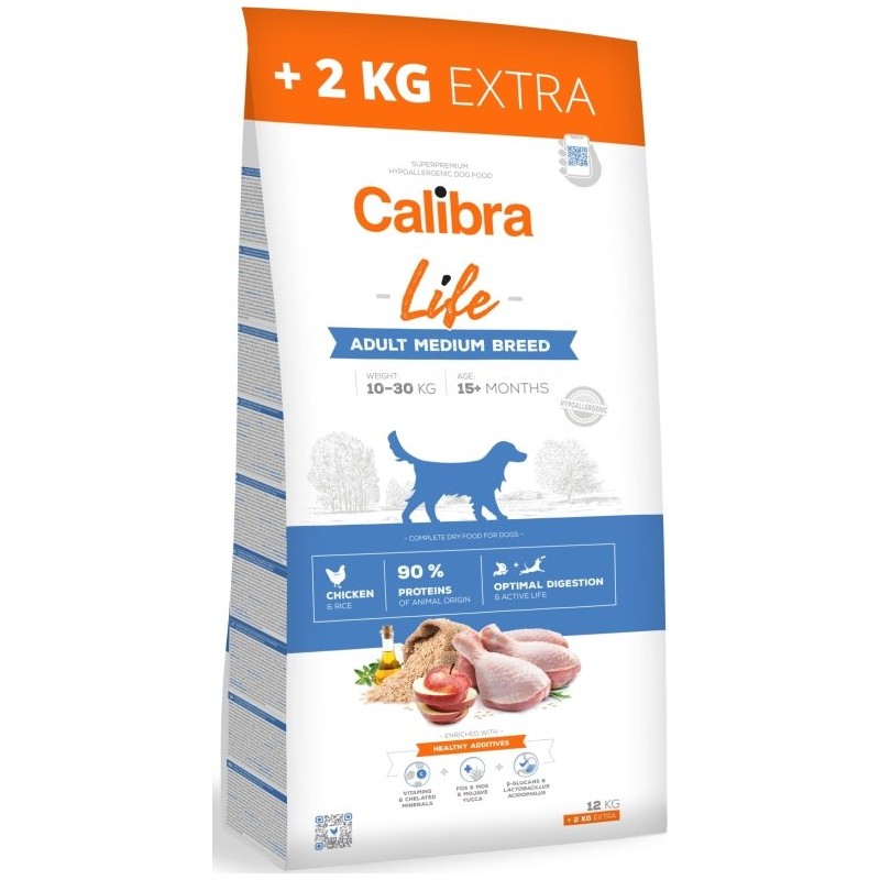 CALIBRA LIFE ADULT MEDIUM KYLLING 12+2kg