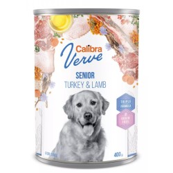 Calibra Verve Senior Dog med kalkun og lam 400 g. dåse