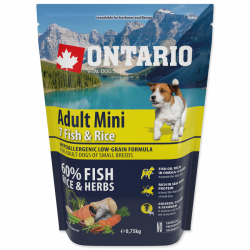 Ontario Adult Mini Fish&Rice 0,75kg