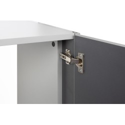 CABINET GLOSSY 80 80x35x70 GRÅ