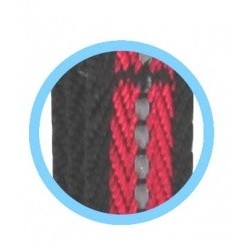 Webbinghalsbånd med refleksbånd Sm.22-35 cm rød