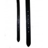 Halsbånd sort læder 25/1.3cm