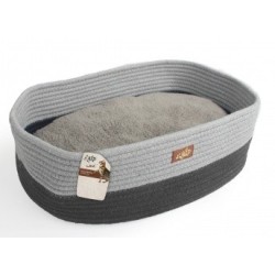 Lam-Weaved Cat bed grå